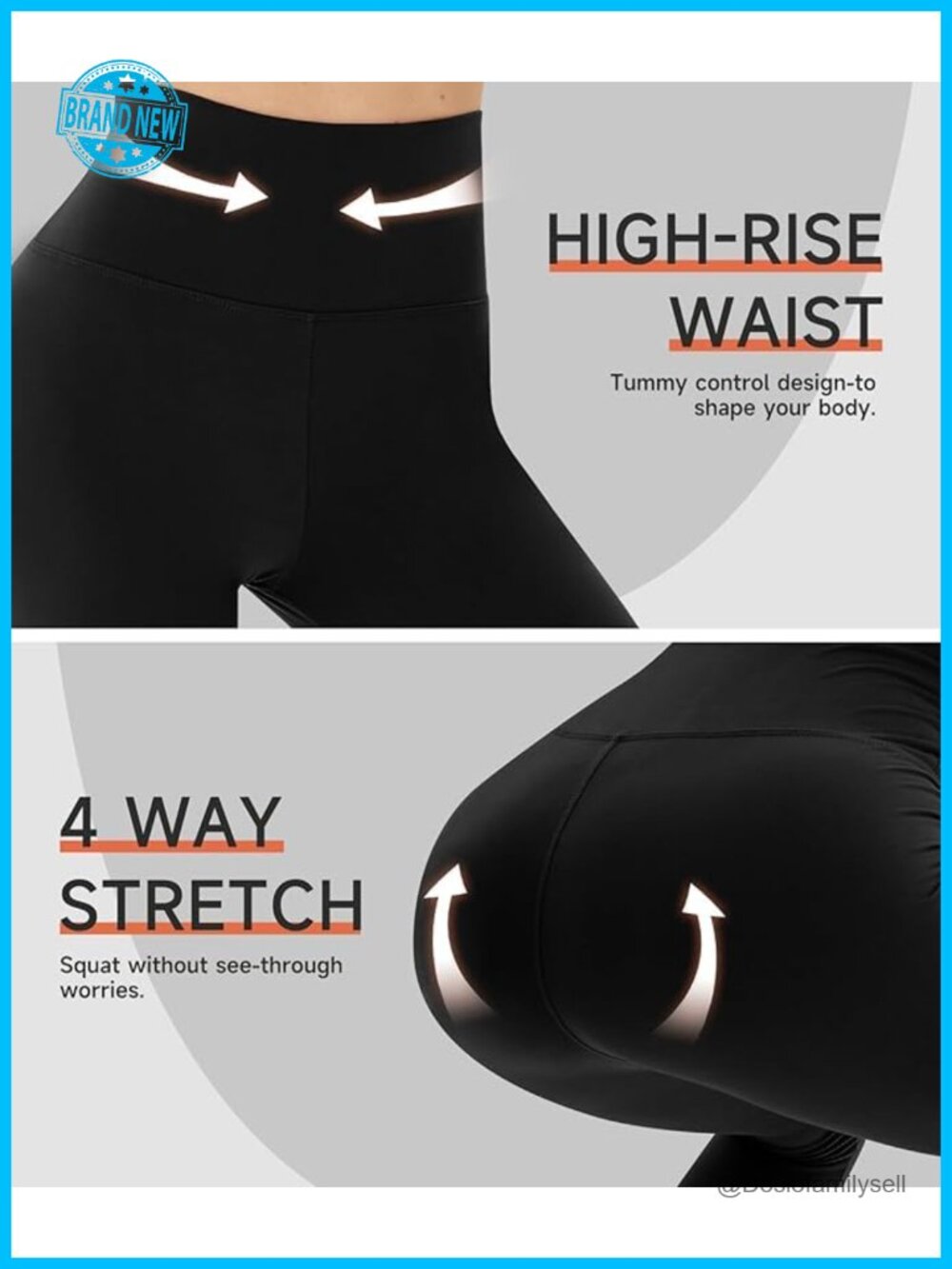 High Waisted Leggings with Pockets Women Buttery Soft Yoga Pants Athletic - Picture 3 of 6